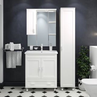 Напольный шкаф - пенал Misty Дива 35см правый белый